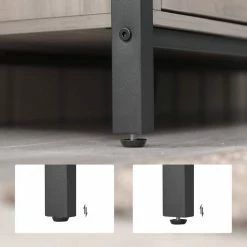 VASAGLE Lowboard »LTV43BX / MB«, TV-schrank, Fernsehtisch, mit 2 Schränken und 2 Regalebenen, 110 x 40 x 50 cm, Industrie-Design Greige-Schwarz, Vintage -Vasagleaus Geschaft b927e5fa 4ce1 4ba2 a87e a7b3c25be8ff