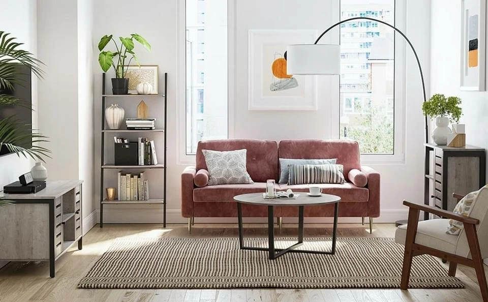 VASAGLE Standregal »LLS43BX LLS043B02«, Leiterregal, Wandregal mit 4 Ebenen, Bücherregal, Wohnzimmer, Küche, vintage Grau 16 VASAGLE Standregal »LLS43BX LLS043B02«, Leiterregal, Wandregal mit 4 Ebenen, Bücherregal, Wohnzimmer, Küche, vintage Grau – Bild 14