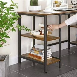 VASAGLE Schreibtisch »LWD54X«, Bartisch, Bürotisch, Computertisch, große Tischoberfläche, Arbeitszimmer, 137 x 55 x 75 cm, vintage -Vasagleaus Geschaft bc42dba6 69b0 4399 94e8 120b31403b8a