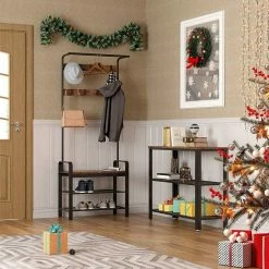 VASAGLE Konsolentisch »LNT81BX LNT081B02«, Flurtisch mit 2 Gitterablagen, Beistelltisch, Sideboard, Wohnzimmer, Flur, schmal, vintage Greige-schwarz -Vasagleaus Geschaft bdfdccb1 727a 4233 a341 ee502c633db1