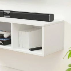 VASAGLE Wandregal »LTV104W01«, Hängeschrank, TV-Regal, TV-Schrank mit 3 Fächern, schwebend, platzsparend, weiß -Vasagleaus Geschaft c05be978 ad8b 420f b7be 4ddfe5130ea4