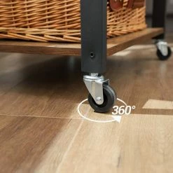 VASAGLE Servierwagen »KKS60XV1«, Küchenwagen, Rollwagen, Standregal mit 3 Regalböden, mit 6 Haken, vintage -Vasagleaus Geschaft c43b6964 8816 4273 a564 b7845a906d09