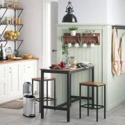 VASAGLE Barhocker »LBC65X LBC065B02«, 2er Set Barstühle, für Küche, Wohnzimmer, Esszimmer, Industrie-Design Greige, Vintage -Vasagleaus Geschaft c4dab5bb 18ee 4f64 97af 30093c00e166