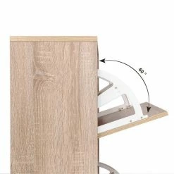 VASAGLE Schuhschrank »LBC03« Schuhregal mit 3 Klappen und Ebenen, perfekt für schmale Flure, 60 x 24 x 120 cm (L x B x H) Eichenfarben, Vintage, Wei&szlig; -Vasagleaus Geschaft c53d9cb5 c81c 49ee 876b cae906c49ccb