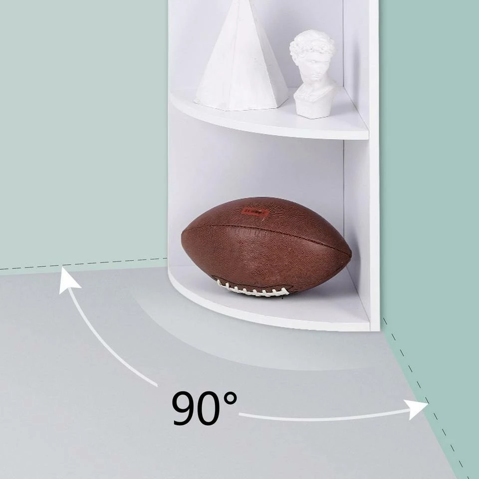 VASAGLE Bücherregal »LBC42WT«, 4 Ebenen Eckregal, 129,5cm, Standregal, für Küche, Schlafzimmer, Wohnzimmer, Büro, weiß 9 VASAGLE Bücherregal »LBC42WT«, 4 Ebenen Eckregal, 129,5cm, Standregal, für Küche, Schlafzimmer, Wohnzimmer, Büro, weiß – Bild 7