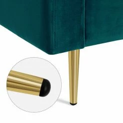 VASAGLE 3-Sitzer »LCS001«, Bezug aus Samt, Metallbeine, Klassisch bis modern, einfacher Aufbau, 183 x 78 x 88 cm Blau, Grau, Petrolfarben, Rosa -Vasagleaus Geschaft c6c1e22c bf6c 444e 9770 f5d807a9f8a2