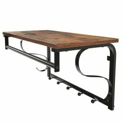 VASAGLE Wandgarderobe »LCR12BX LCR11BX«, Wandregal mit 5 Haken und Ablage, vintage -Vasagleaus Geschaft c6f73e09 ab53 4616 bce2 d135ba7dc0e4