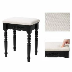 VASAGLE Schminktisch »RDT60WT RDT60BK«, Frisiertisch, Kosmetiktisch mit 3-teiliger Klappspiegel,mit Hocker Schwarz, Weiß 35 VASAGLE Schminktisch »RDT60WT RDT60BK«, Frisiertisch, Kosmetiktisch mit 3-teiliger Klappspiegel,mit Hocker Schwarz, Weiß -Vasagleaus Geschaft c78b403d bfa5 4be2 9b21 91656b0f528a