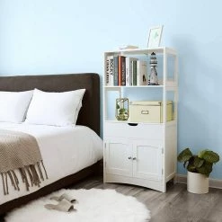 VASAGLE Badkommode »BBC64WT«, Badschrank, Badezimmerschrank, weiß -Vasagleaus Geschaft c9bbbe30 75ae 4eb9 84b7 e6109fa5aab3