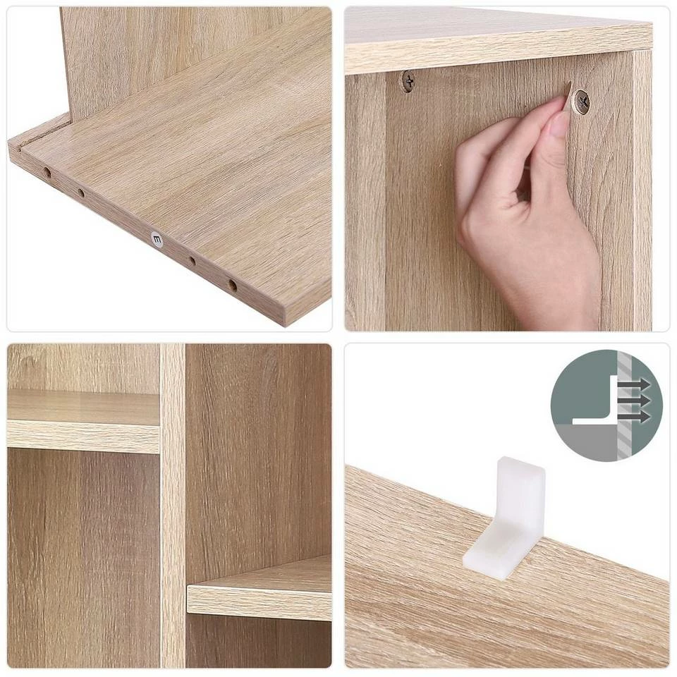 VASAGLE Bücherregal »LBC27NL LBC27WT LBC27BX«, Würfelregal, Standregal, eichefarben Natur, Vintage, Weiß 9 VASAGLE Bücherregal »LBC27NL LBC27WT LBC27BX«, Würfelregal, Standregal, eichefarben Natur, Vintage, Weiß – Bild 7