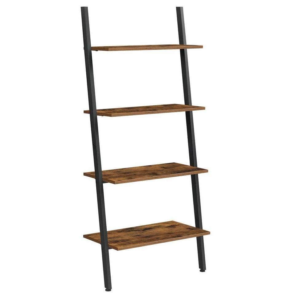 VASAGLE Standregal »LLS43BX LLS043B02«, Leiterregal, Wandregal mit 4 Ebenen, Bücherregal, Wohnzimmer, Küche, vintage Grau 10 VASAGLE Standregal »LLS43BX LLS043B02«, Leiterregal, Wandregal mit 4 Ebenen, Bücherregal, Wohnzimmer, Küche, vintage Grau – Bild 8