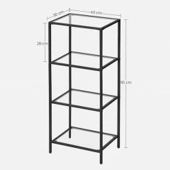 VASAGLE Standregal »LGT28G LGT028B61«, Badezimmerregal, Küchenregal, Flurregal, stabil, einfacher Aufbau, Wohnzimmer, Schlafzimmer Goldfarben, Schwarz 31 VASAGLE Standregal »LGT28G LGT028B61«, Badezimmerregal, Küchenregal, Flurregal, stabil, einfacher Aufbau, Wohnzimmer, Schlafzimmer Goldfarben, Schwarz -Vasagleaus Geschaft ce48a079 898d 4061 81df 846603d02196