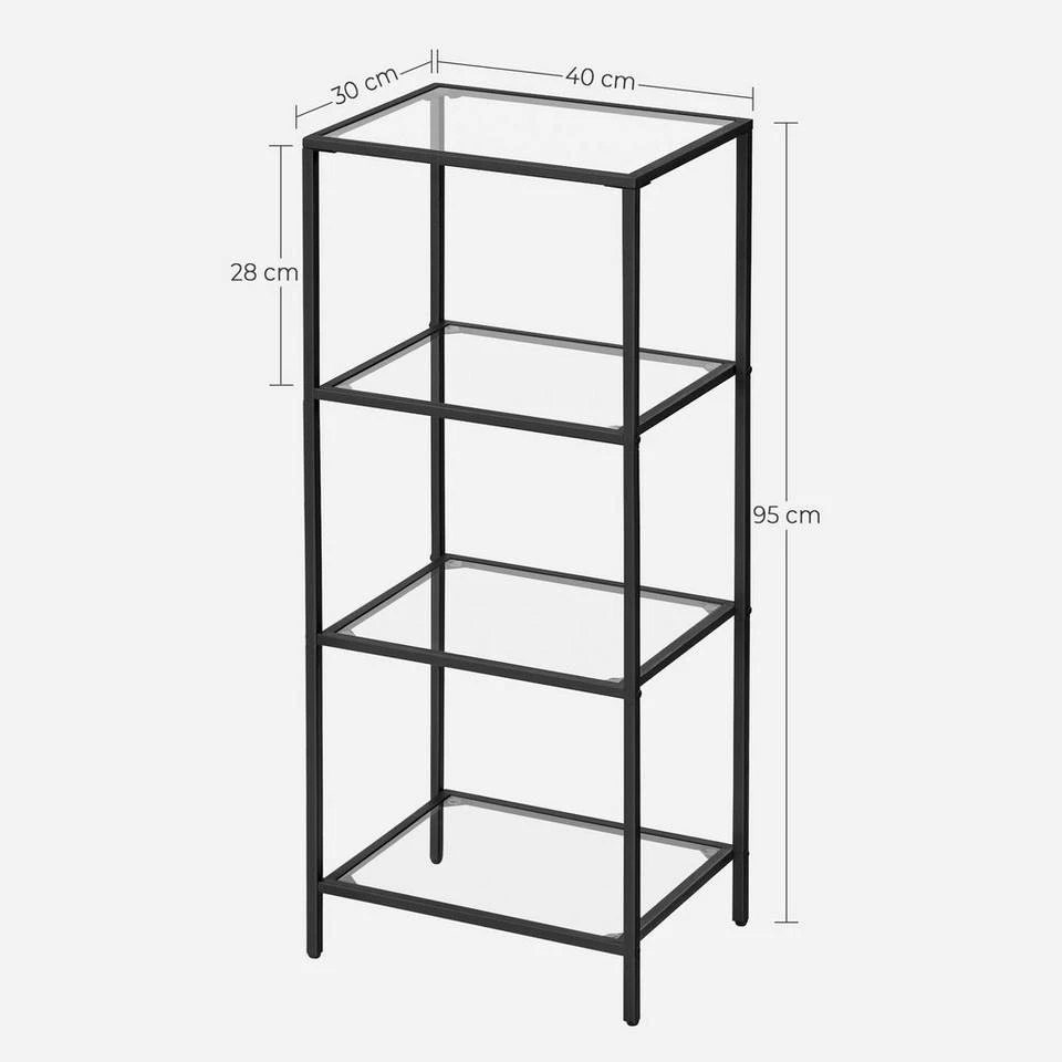 VASAGLE Standregal »LGT28G LGT028B61«, Badezimmerregal, Küchenregal, Flurregal, stabil, einfacher Aufbau, Wohnzimmer, Schlafzimmer Goldfarben, Schwarz 16 VASAGLE Standregal »LGT28G LGT028B61«, Badezimmerregal, Küchenregal, Flurregal, stabil, einfacher Aufbau, Wohnzimmer, Schlafzimmer Goldfarben, Schwarz – Bild 14