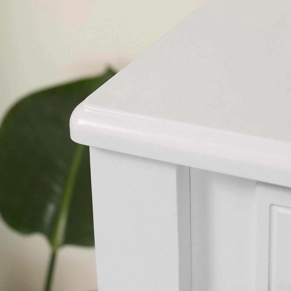 VASAGLE Schminktisch »RDT60WT RDT60BK«, Frisiertisch, Kosmetiktisch mit 3-teiliger Klappspiegel,mit Hocker Schwarz, Weiß 8 VASAGLE Schminktisch »RDT60WT RDT60BK«, Frisiertisch, Kosmetiktisch mit 3-teiliger Klappspiegel,mit Hocker Schwarz, Weiß – Bild 6