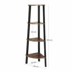 VASAGLE Eckregal »LLS35X LLS34X LLS034M01«, Standregal, Bücherregal, Leiterregal, Industrie-Design Greige-Schwarz, Vintage -Vasagleaus Geschaft d0436ecc 44cf 4b73 9bb3 578d4658239d