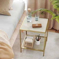 VASAGLE Beistelltisch »LGT030W01 LGT030A01«, Couchtisch mit 2 Ebenen, aus Hartglas, Gold-Transparent 28 VASAGLE Beistelltisch »LGT030W01 LGT030A01«, Couchtisch mit 2 Ebenen, aus Hartglas, Gold-Transparent -Vasagleaus Geschaft d296202a 21da 4084 b9f7 9eb8c22f3251