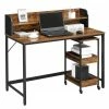 VASAGLE Computertisch »LWD066B01«, Schreibtisch mit Monitorständer, 3-stöckiger Rollwagen, Stahlrahmen, Industriestil, vintage -Vasagleaus Geschaft d321b793 aca0 41bd aa05 316bc6cef483