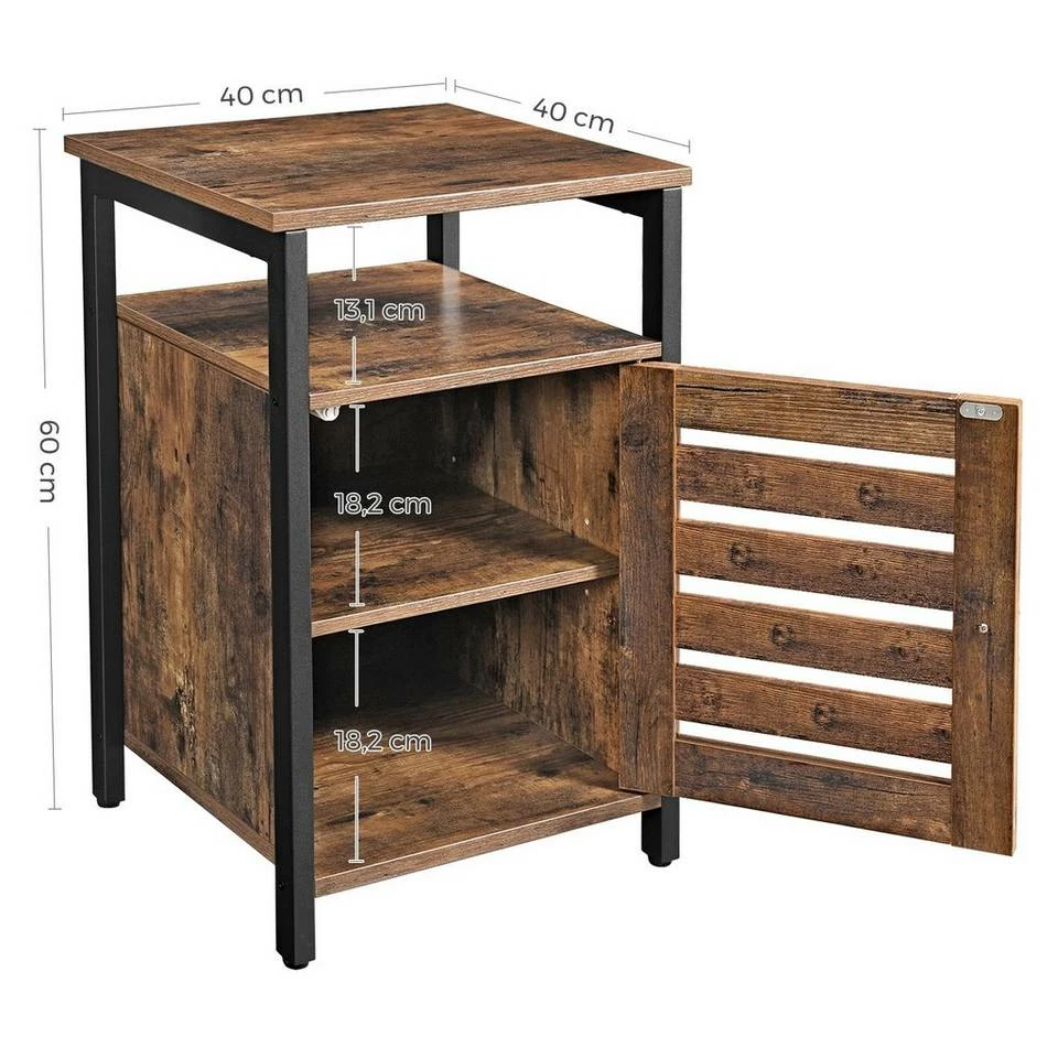 VASAGLE Nachttisch »LET62BX«, Nachtschrank, Beistelltisch, mit Ablage, vintage 8 VASAGLE Nachttisch »LET62BX«, Nachtschrank, Beistelltisch, mit Ablage, vintage – Bild 6