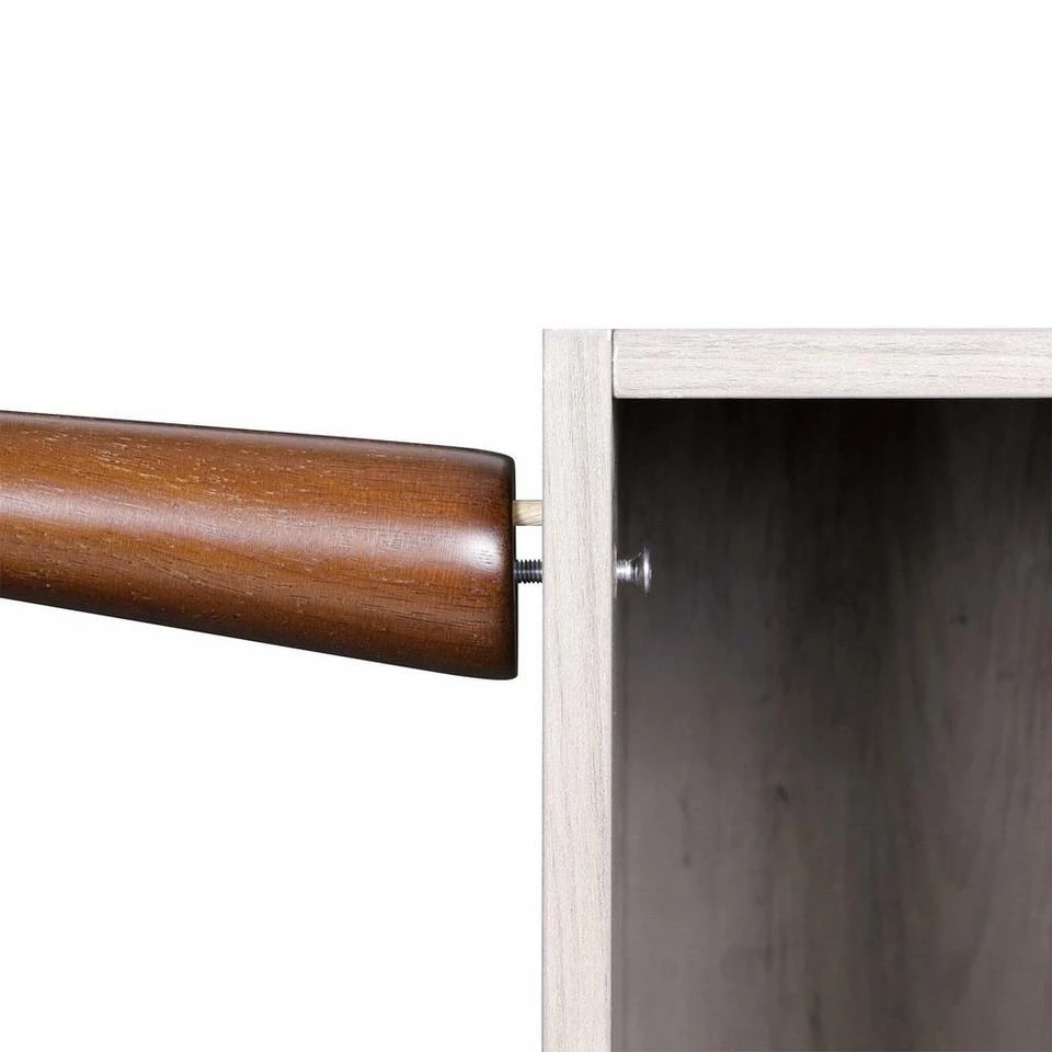 VASAGLE Lowboard »LTV09 LTV120«, Retro TV-Regal, Fernsehtisch, Fernsehschrank, 110/120 x 40 x 49 cm Greige, Vintage, Weiß 9 VASAGLE Lowboard »LTV09 LTV120«, Retro TV-Regal, Fernsehtisch, Fernsehschrank, 110/120 x 40 x 49 cm Greige, Vintage, Weiß – Bild 7