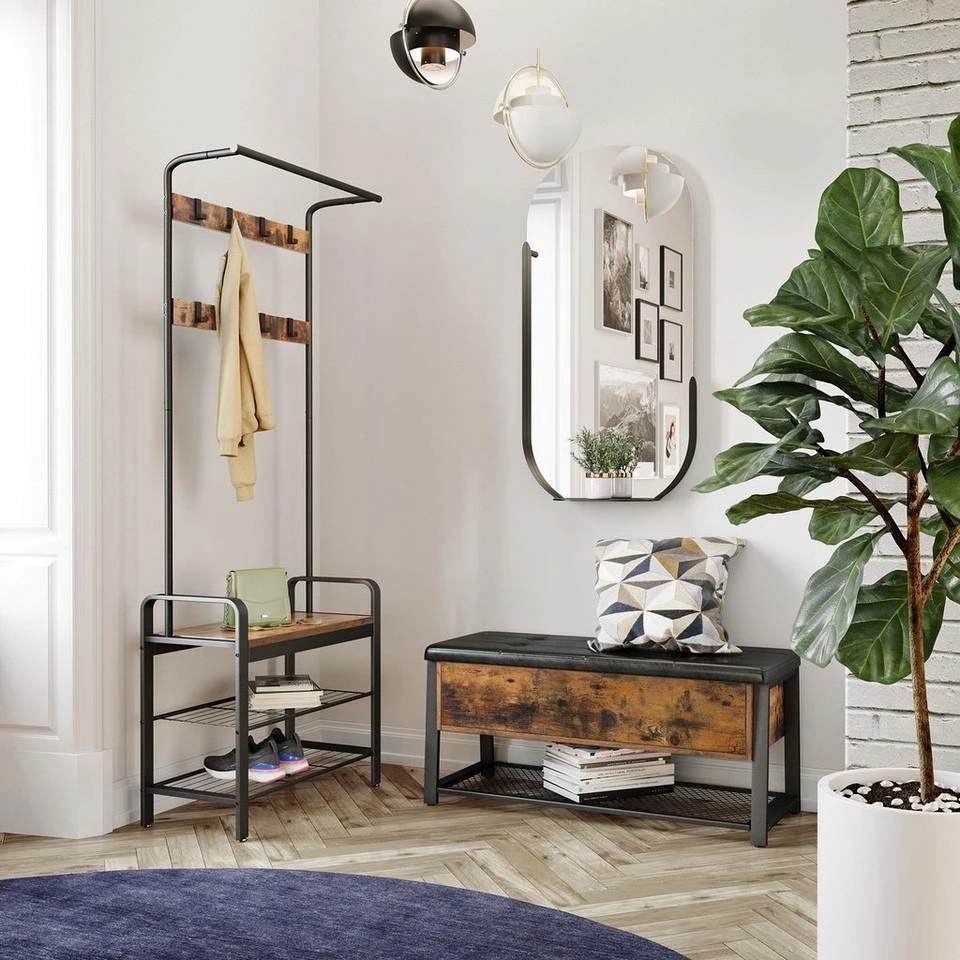 VASAGLE Sitzbank »LSB47BX LSB047B03«, Sitzbank, Eisen, vintage Haselnussbraun 8 VASAGLE Sitzbank »LSB47BX LSB047B03«, Sitzbank, Eisen, vintage Haselnussbraun – Bild 6