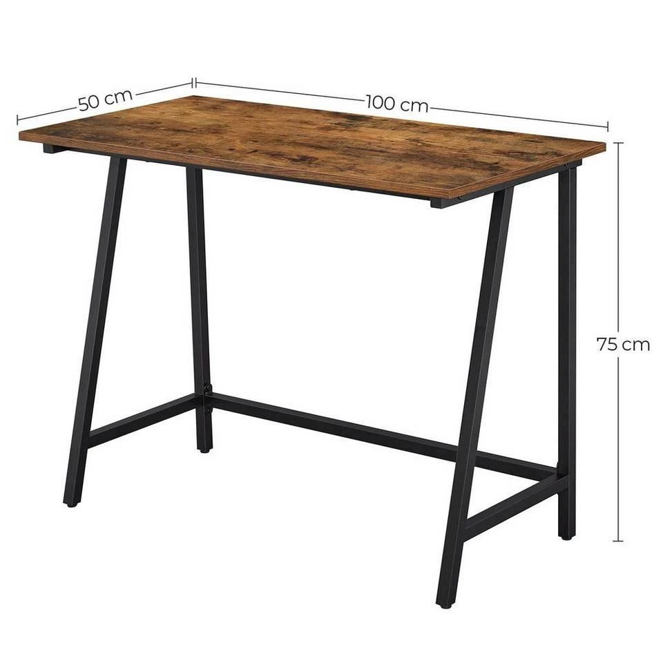 VASAGLE Schreibtisch »LWD40X LWD040B02«, Computertisch, Büro, Arbeitszimmer, einfacher Aufbau, Industrie-Design, 100 x 50 x 75 cm Grau, Vintage 8 VASAGLE Schreibtisch »LWD40X LWD040B02«, Computertisch, Büro, Arbeitszimmer, einfacher Aufbau, Industrie-Design, 100 x 50 x 75 cm Grau, Vintage – Bild 6