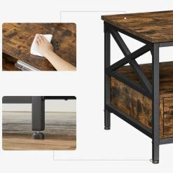 VASAGLE Couchtisch »LCT201B01«, Wohnzimmertisch, Sofatisch, mit Schubladen, X-förmige Streben, vintage 16 VASAGLE Couchtisch »LCT201B01«, Wohnzimmertisch, Sofatisch, mit Schubladen, X-förmige Streben, vintage -Vasagleaus Geschaft dca15898 f1df 4d6a 9242 c0e2d614de56