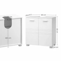 VASAGLE Waschbeckenunterschrank »BBK110W01« Badezimmerschrank mit Doppeltür, 60 x 30 x 63 cm, weiß -Vasagleaus Geschaft dfada641 e270 43bd b22c 3ee7f983830b