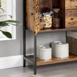 VASAGLE Sideboard »LSC082B01«, Kommode mit 2 Schubladen und Ablage, aus Metallrahmen, Holzoptik, stabil, vintage -Vasagleaus Geschaft e28fdad9 cf1d 4582 9884 128afe6bffbc