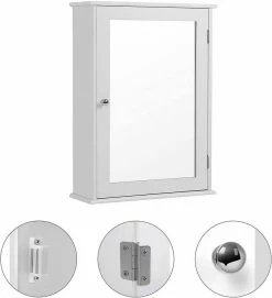 VASAGLE Badezimmerspiegelschrank »LHC001« Spiegelschrank fürs Bad, Badschrank, weiß 12 VASAGLE Badezimmerspiegelschrank »LHC001« Spiegelschrank fürs Bad, Badschrank, weiß -Vasagleaus Geschaft e29584f5 546f 49b4 b2d5 460aa4b719f0