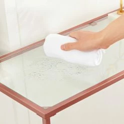 VASAGLE Konsolentisch »LGT26G LGT026A02 LGT026B01«, Beistelltisch, Sofatisch stabil, Glastisch, Wohnzimmer Ros&eacute;gold, Goldfarben, Schwarz -Vasagleaus Geschaft e42356af 69fa 4a74 9f4d d3d271f8b015