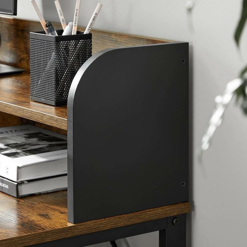 VASAGLE Computertisch »LWD066B01«, Schreibtisch mit Monitorständer, 3-stöckiger Rollwagen, Stahlrahmen, Industriestil, vintage 8 VASAGLE Computertisch »LWD066B01«, Schreibtisch mit Monitorständer, 3-stöckiger Rollwagen, Stahlrahmen, Industriestil, vintage – Bild 6