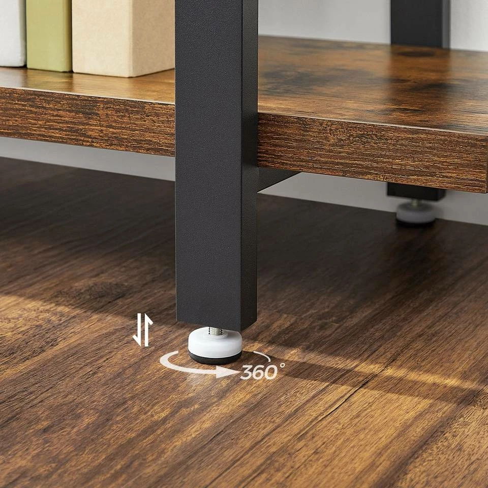 VASAGLE Bücherregal »LLS55BX LLS54BX LLS055B02«, stabiles Standregal, Wohnzimmerregal, vintage Greige-Schwarz 15 VASAGLE Bücherregal »LLS55BX LLS54BX LLS055B02«, stabiles Standregal, Wohnzimmerregal, vintage Greige-Schwarz – Bild 13