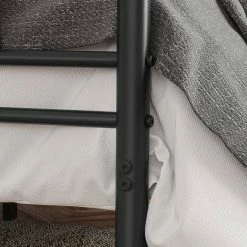 VASAGLE Metallbett »RMB061 RMB063«, Einzelbett, Doppelbett, mit Lattenrost und Bettgestell, für kleine Räume, Gästebett Schwarz, Wei&szlig; -Vasagleaus Geschaft ec0e1fda 2054 40ab a1f1 085f1c9b7003