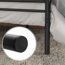 VASAGLE Metallbett »RMB061 RMB063«, Einzelbett, Doppelbett, mit Lattenrost und Bettgestell, für kleine Räume, Gästebett Schwarz, Wei&szlig; -Vasagleaus Geschaft ecbb6a17 006c 4239 8123 d91cda81ea89