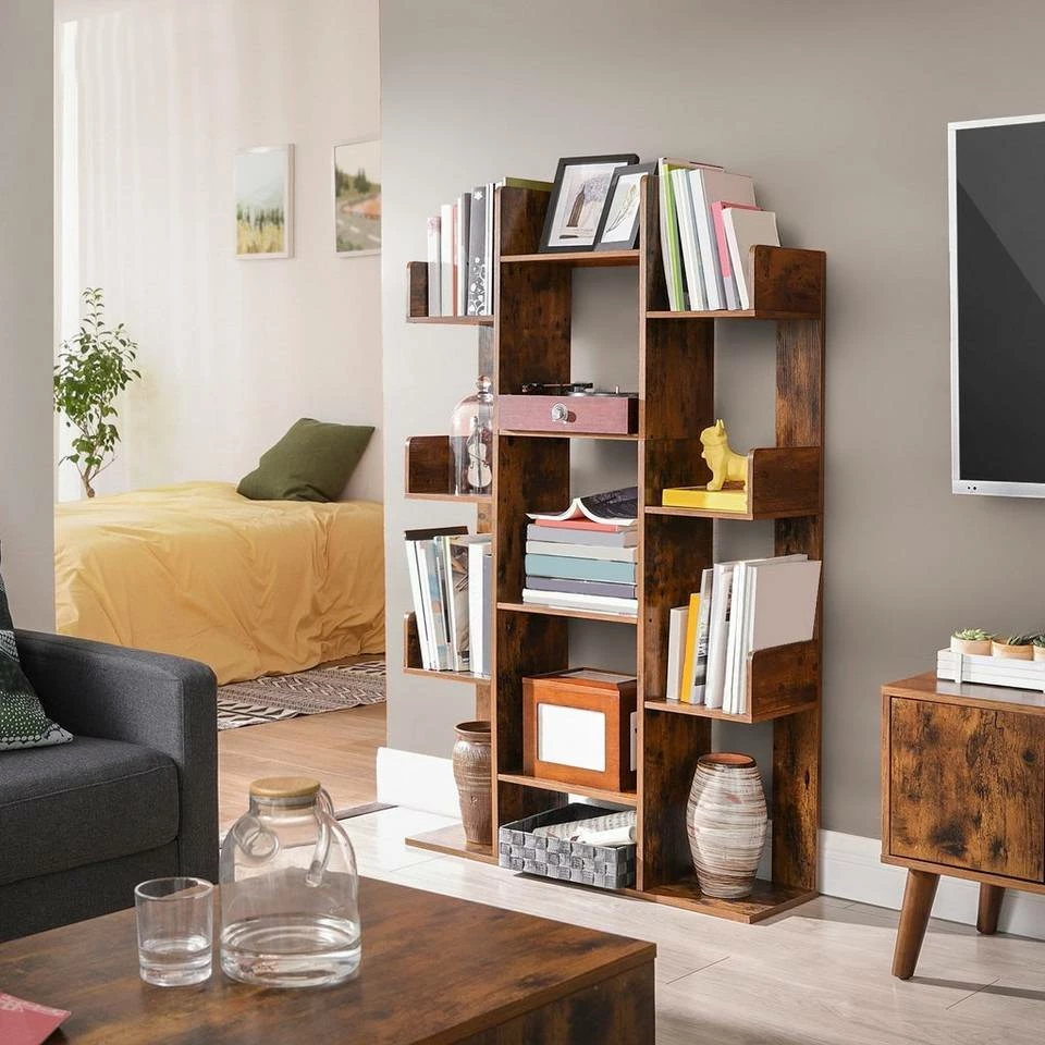 VASAGLE Bücherregal »LBC67BXV1 LBC067W01«, Standregal mit 13 Fächern, Aufbewahrungsregal, 86 x 25 x 140 cm, mit abgerundeten Ecken Vintage, Weiß 5 VASAGLE Bücherregal »LBC67BXV1 LBC067W01«, Standregal mit 13 Fächern, Aufbewahrungsregal, 86 x 25 x 140 cm, mit abgerundeten Ecken Vintage, Weiß – Bild 3