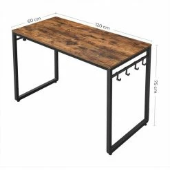 VASAGLE Schreibtisch »LWD59X LWD58X«, Computertisch, Bürotisch mit 8 Haken, Arbeitszimmer, einfacher Aufbau, Metall, vintage -Vasagleaus Geschaft f16bf069 779a 44c1 a19d cf26e516a3c7