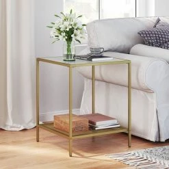 VASAGLE Beistelltisch »LGT030W01 LGT030A01«, Couchtisch mit 2 Ebenen, aus Hartglas, Gold-Transparent 29 VASAGLE Beistelltisch »LGT030W01 LGT030A01«, Couchtisch mit 2 Ebenen, aus Hartglas, Gold-Transparent -Vasagleaus Geschaft f1af12d9 4253 468f 9877 c2286fa3df71