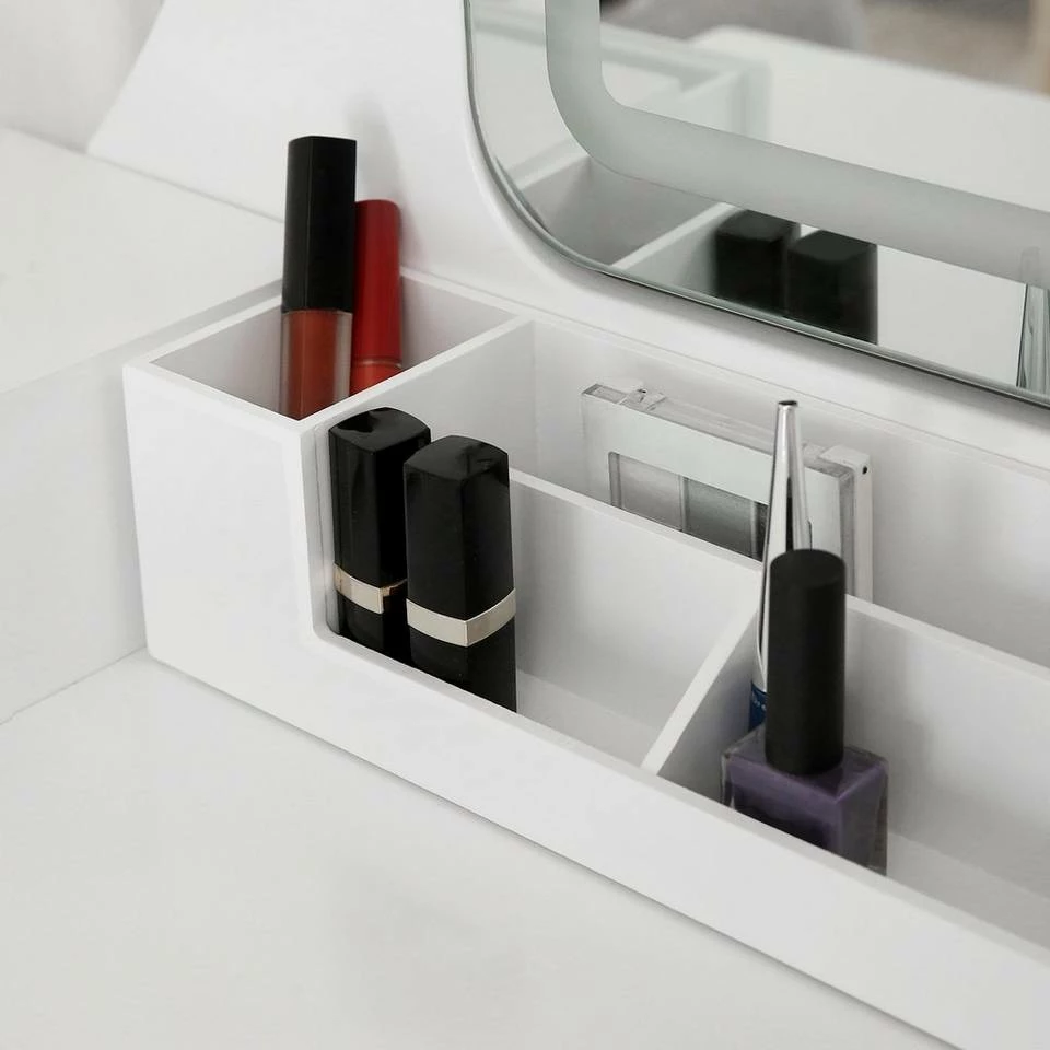 VASAGLE Schminktisch »RDT25WL«, Frisiertisch, Kosmetiktisch mit LED-Beleuchtung in 3 Farben, mit gepolstertem Hocker 7 VASAGLE Schminktisch »RDT25WL«, Frisiertisch, Kosmetiktisch mit LED-Beleuchtung in 3 Farben, mit gepolstertem Hocker – Bild 5