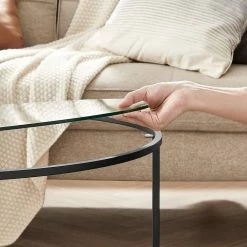 VASAGLE Couchtisch »LGT21G«, Beistelltisch, Glastisch, Sofatisch mit Metallgestell, Hartglas, Ø 84 cm, rund, stabil Gold, Schwarz 38 VASAGLE Couchtisch »LGT21G«, Beistelltisch, Glastisch, Sofatisch mit Metallgestell, Hartglas, Ø 84 cm, rund, stabil Gold, Schwarz -Vasagleaus Geschaft f559129a 08ed 44d5 b4e8 ed12b1655b02