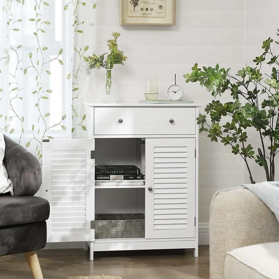 VASAGLE Badkommode »BBC51WT«, Badschrank, 60 x 30 x 80 cm, mattweiß 5 VASAGLE Badkommode »BBC51WT«, Badschrank, 60 x 30 x 80 cm, mattweiß – Bild 3