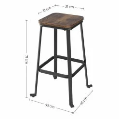 VASAGLE Barhocker »LJB034B01«, 2er Set, Barstühle, Esszimmerstühle, Höhe je 71 cm, vintage -Vasagleaus Geschaft f7666b3c cf9f 4ae9 932c cac75f2aad53