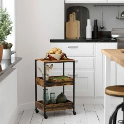 VASAGLE Computertisch »LWD066B01«, Schreibtisch mit Monitorständer, 3-stöckiger Rollwagen, Stahlrahmen, Industriestil, vintage 19 VASAGLE Computertisch »LWD066B01«, Schreibtisch mit Monitorständer, 3-stöckiger Rollwagen, Stahlrahmen, Industriestil, vintage -Vasagleaus Geschaft f803a653 b0a4 41a2 bd80 a2d9e41094da