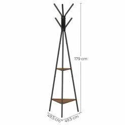 VASAGLE Garderobenständer »RCR16«, Kleiderständer in Baumform, mit 2 Ablagen, für Kleidung, Hüte, Taschen, 179cm, vintage Greige, Haselnussbraun -Vasagleaus Geschaft f92dc812 a34c 46c5 9f73 2885a2a8bb4a