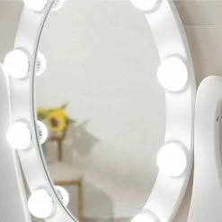 VASAGLE Schminktisch »RDT09WL«, Frisiertisch, Kosmetiktisch mit Beleuchtung, mit Spiegel und Hocker, 5 Schubladen 13 VASAGLE Schminktisch »RDT09WL«, Frisiertisch, Kosmetiktisch mit Beleuchtung, mit Spiegel und Hocker, 5 Schubladen -Vasagleaus Geschaft fbd21e56 a53c 431f bc37 f5243f1e46eb