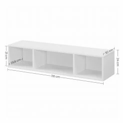 VASAGLE Wandregal »LTV104W01«, Hängeschrank, TV-Regal, TV-Schrank mit 3 Fächern, schwebend, platzsparend, weiß -Vasagleaus Geschaft fc6ec2af bd8b 4a0e 98d6 5c491e375a90