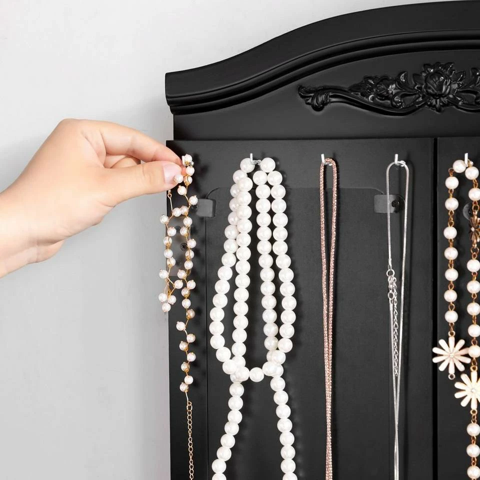 VASAGLE Schminktisch »RDT60WT RDT60BK«, Frisiertisch, Kosmetiktisch mit 3-teiliger Klappspiegel,mit Hocker Schwarz, Weiß 16 VASAGLE Schminktisch »RDT60WT RDT60BK«, Frisiertisch, Kosmetiktisch mit 3-teiliger Klappspiegel,mit Hocker Schwarz, Weiß – Bild 14