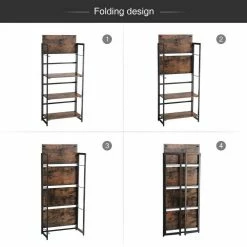 VASAGLE Standregal »LLS66X LLS88X«, Standregal, Bücherregal, Klappregal, vintage -Vasagleaus Geschaft fded3b8a bbbe 4d23 a310 4bbdc64b1c20