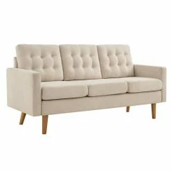 VASAGLE 3-Sitzer »LCS101«, Couch fürs Wohnzimmer, Polyester, 177 x 72 x 86 cm (L x B x H) Beige, Grau -Vasagleaus Geschaft fe4a9cbf 8aba 492e 9aba 3cf81843e9c6