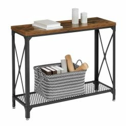 VASAGLE Konsolentisch »LNT088B01 LNT100B01«, Beistelltisch, Flurtisch, Sofatisch, 100 x 35 x 80 cm, für Wohnzimmer, Flur, vintagebraun-schwarz -Vasagleaus Geschaft fe88f227 c95b 485f ae53 57b546ad5f5c
