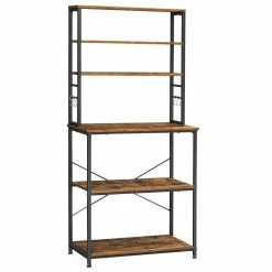 VASAGLE Küchenregal »KKS019B01«, Standregal mit Ablagen, mit 6 Haken und Metallrahmen, für Mikrowelle, Kochutensilien, vintage -Vasagleaus Geschaft ffd8767a 39a5 49dc 9426 0e613b2c3160